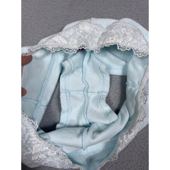 Betsey Johnson Womens Size M Light Blue Lace Trim Waist Sleep Shorts - Picture 7 of 11